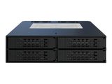 Backplane IcyDock 4x6,3cm SATAI-III/SAS in 1x5,25" HDD/SSD