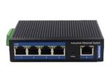 Wantec Switch Industrial PoE Ethernet fr Hutschiene 5 Port