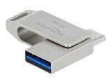 DELOCK USB 3.2 Gen1 USB-C+Typ-A Speicherstick 64 GB - Metall