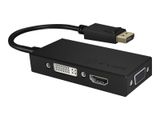 Adapter IcyBox 3in1 DisplayPort St. -> 1x VGA/HDMI/DVI Bu. retail