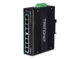 TRENDnet 8-Port Indus. Gigabit PoE+ DIN-Rail Switch (24-56V)