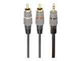 gembird 3.5 mm stereo plug to 2*RCA plugs 2.5m cable