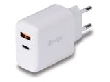LINDY USB Ladegerät Typ A & C Charger 30W, weiß