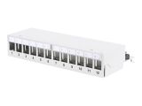 DIGITUS Patchpanel 1HE 12-Port Modular Desktop grau