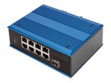 DIGITUS Switch Ind. 8-Port 10/100 PoE Unmanaged blau