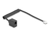 Delock Telefonkabel/Spiralkabel RJ11 St. zu RJ11 Bu. 1m