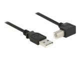 DELOCK USB Kabel A -> B 90° St/St 2.00m schwarz