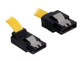 DELOCK SATA-Kabel SATA -> SATA up St/St 0.30m gelb Clips