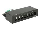 DELOCK Keystone Desktop Patchpanel 8 Port schwarz