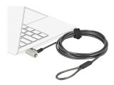 NAVILOCK Notebook Sicherungskabel mit 3 Verrieglungskpfen