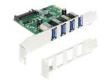 DELOCK PCI Expr Card 4x USB3.0 ext +LowProfile