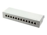 Logilink Patchpanel Tisch/Wand Cat.6A STP 12 Ports, grau