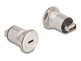 DELOCK USB2.0 Type-C zu Typ-A Einbaubuchse Aluminium