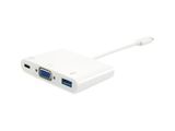 Equip Dock 3-1 USB-C->VGA,USB-A,60W USB-C 0.15m