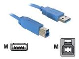 USB3.0 Kabel Delock A -> B St/St 5.00m blau