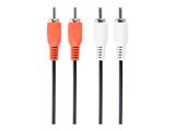 gembird Cinch-Stereo-Audiokabel, 1,8 m