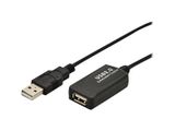 DIGITUS USB 2.0 Verlängerungskabel Typ A -A St/Bu 5.0m, sw