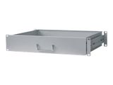 INTELLINET 19" Schublade 350mm 2HE tief ausziehbar grau