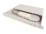 DIGUTUS LWL Spleißbox 1HE bestückt 12x LC DX OS2 grau