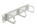 DELOCK 10" Kabelmanagement Bürstenleiste 3 Bügel 1 HE grau