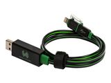 RealPower Datenkabel LED grün micro-USB auf Lightning