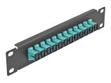 DELOCK 10" LWL Patchpanel 12 Port SC Simplex aqua 1HE schw.