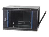 EFB 19" Wandgehäuse Flat Pack 12HE, Tiefe 600 mm, schwarz