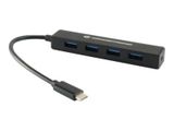 CONCEPTRONIC USB-Hub 4-Port 3.2/C->4x3.0 5Gbps o.Netz. sw