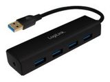 LogiLink USB 3.0 HUB 4-Port, schwarz Kabellänge: 15 cm