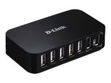 D-Link DUB-H7 7-Port USB2 Hub mit Netzteil schwarz retail