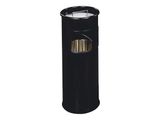 DURABLE Papierkorb Metall mit Ascher rund schwarz