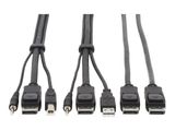 Eaton Dual DisplayPort KVM Cable Kit - DP, USB, 3.5 mm Audio