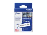 Schriftbandkassette Brother 18mm weiß/schwarz TZEN241