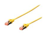 DIGITUS Patchkabel Cat6 S/FTP 2xRJ45 0.5m gelb Hebelschutz Polybeutel