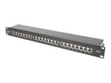 DIGITUS Patchpanel 1HE 24-Port Cat6a geschirmt schwarz