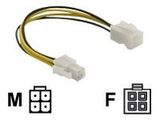 DELOCK Stromkabel P4 4pol -> P4 4pol St/Bu 0.15m