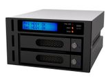 Geh. Raidon 2x2,5"/3,5" SATA/HDD/SSD ->5,25" IR2622