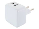 Schwaiger 230V Ladeadap., 2xUSB 2.0 A Buchse 1 x Eurost.TypC