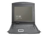 DIGITUS Modulare Konsole 19"HD LCD,8-port CAT5 KVM Deutsch
