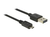 DELOCK USB Kabel A -> Micro-B St/St 2.00m schwarz Easy USB