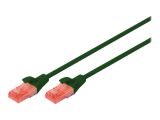 DIGITUS CAT 6 U/UTP Patchkabel - LSZH, 10 Stück, 5m, grün