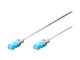 DIGITUS Patchkabel Cat5e U/UTP 2xRJ45 0.50m CCA weiß Hebels. Polybeutel