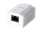 Equip Aufputzdose Cat6 1-Port RJ45 UTP Prem. RAL 9010 ws Polybeutel