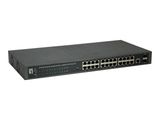 LevelOne Switch 24x GE GEP-2652 2xGSFP 19" 370W 24xPoE+