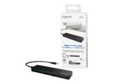 Logilink USB 3.1 HUB 3+1-port Type-C schwarz