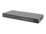 DIGITUS Switch 16-Port Gigabit 30W PoE Unmanaged schwarz