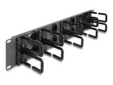 DELOCK 19" Kabelmanagement Rangierpanel 10 Bügel 2HE grau