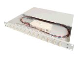 DIGITUS LWL Spleißbox 1HE bestückt 24x LC DX OS2 grau