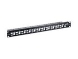 Equip Patchpanel 24x Cat6A 19" FTP 1HE Keystone Montage sw