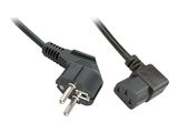 LINDY IEC-Netzkabel abgewinkelt Schuko an C13 2m